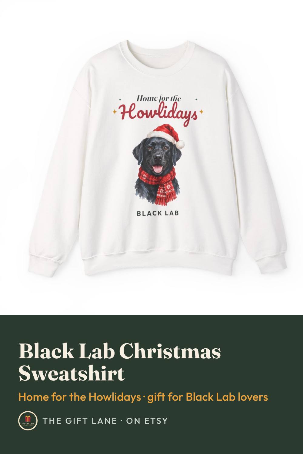 Black Lab Christmas Sweatshirt